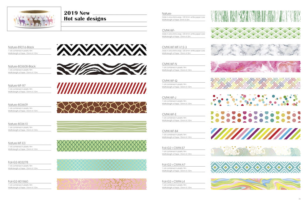 Hot sale washi tape designs